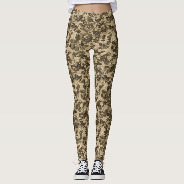 Legging Glitter Camo Pattern – Sparkling Military-Inspired (Frente)