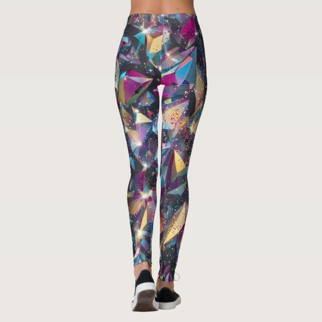 Legging Glitter Crystal Shards Pattern – Sparkling Faceted (Verso)