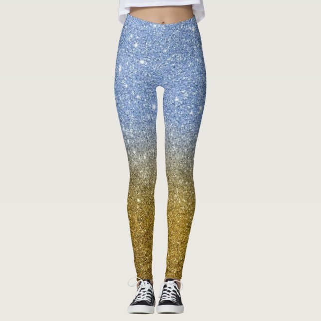 Legging Glitter de Cinza moderna (Frente)
