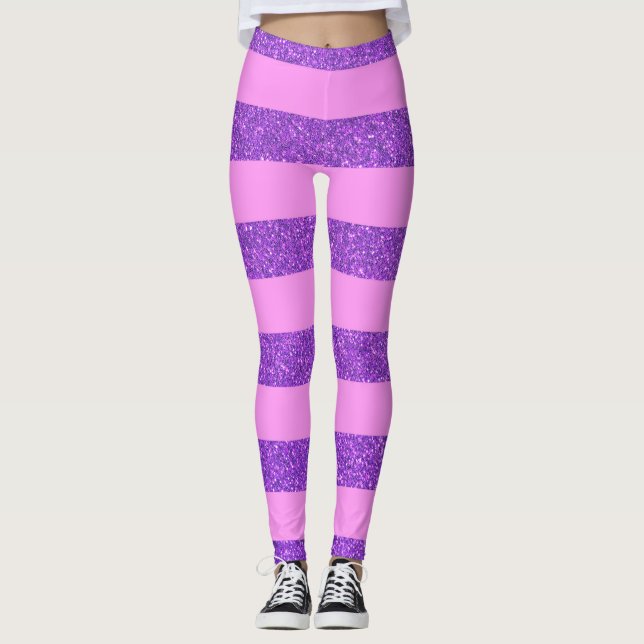 Legging Glitter Girly Pink E Roxo Glipes (Frente)