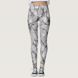 Legging Glitter Marble Pattern – Sparkling Luxury Stone 