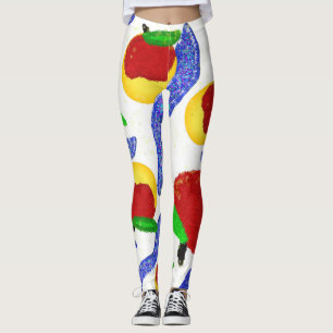 Legging Glitter Rosh Hashanah xurrava maçãs e mel
