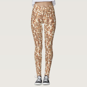 Legging Glitter sem brilho sequências de shimmers ouro
