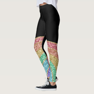 Legging Glitter Sparkle arco-íris