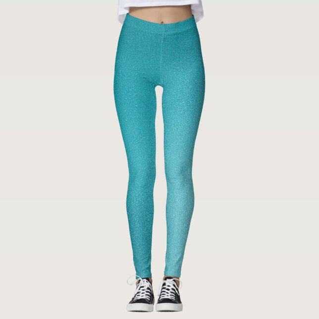 Legging Glitter Teal (Frente)