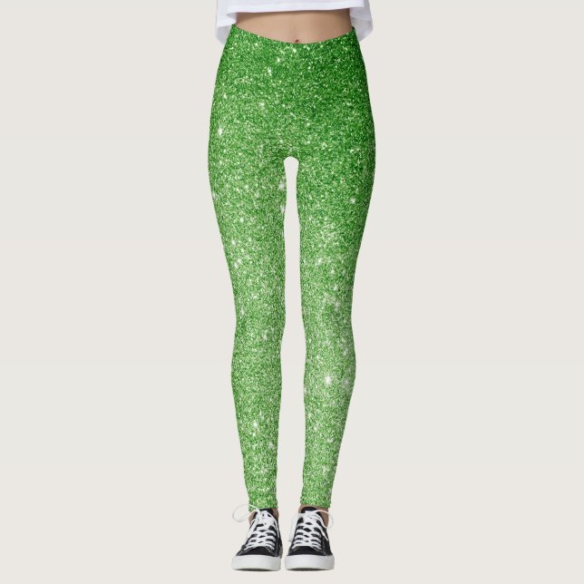 Legging Glitter Verde Glitz & Glam, Espumante (Frente)
