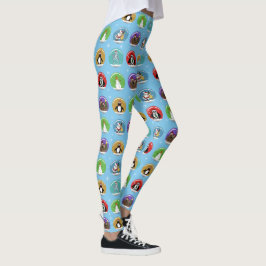 Legging Globos de neve de Natal