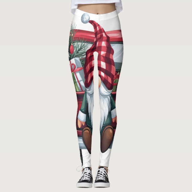 Legging Gnomos felizes com Canas Doces (Frente)