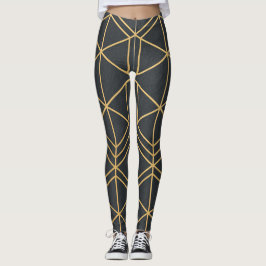 Legging Golden Line Geometry – Seamless Elegant Geometric