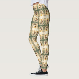 Legging Goldene Hummel im Blütentanz.9
