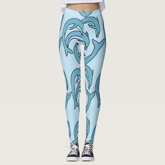 Legging Golfinhos Azuis circulando Thunder_Cove (Frente)