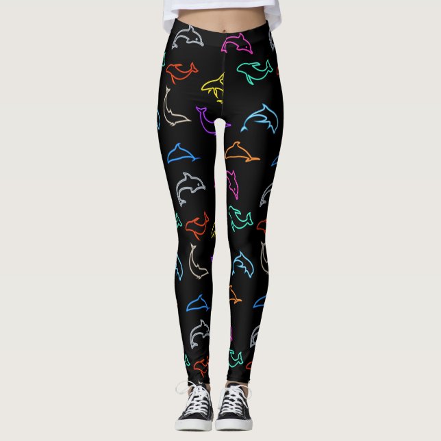 Legging golfinhos neon - (Frente)