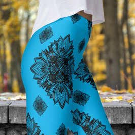 Legging Gorgeous Blue Sky Mandela Pattern