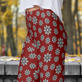 Legging Gorgeous Red e Black Mandela Pattern