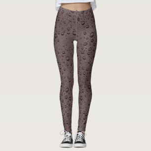 Legging Gotas de água marrom da Maroon