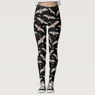 Legging Gótica Vampiro do Halloween Bats Gótico Cachorro a