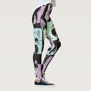 Legging Gótico de Kawaii Cute Pastel - Cachorro Gótico
