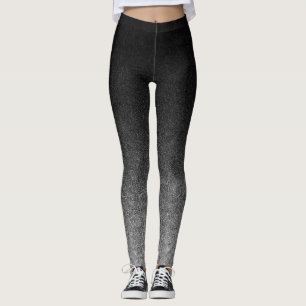 Legging Gradação de Brilho Preto e Silver