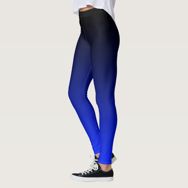 Legging Gradação de Ombre Azul Preto (Esquerda)