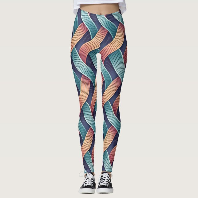 Legging Gradient Flow Illusion | Seamless Abstract 3D (Frente)