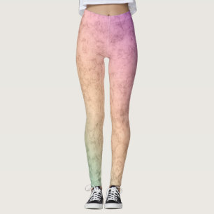 Legging Gradient soft color pastel cor-de-rosa bege verde