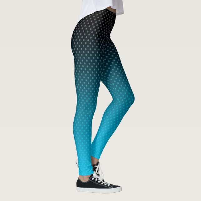 Legging gradiente azul com bolinhas pequenas (Direita)