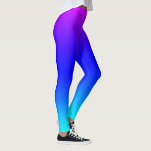 Legging Gradiente Azul Roxo e Verde