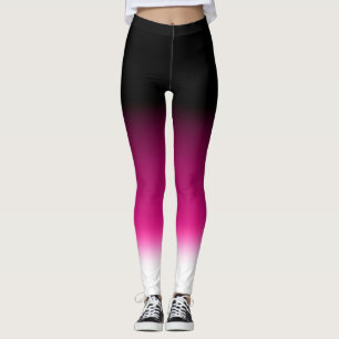 Legging Gradiente branco rosa burgundy