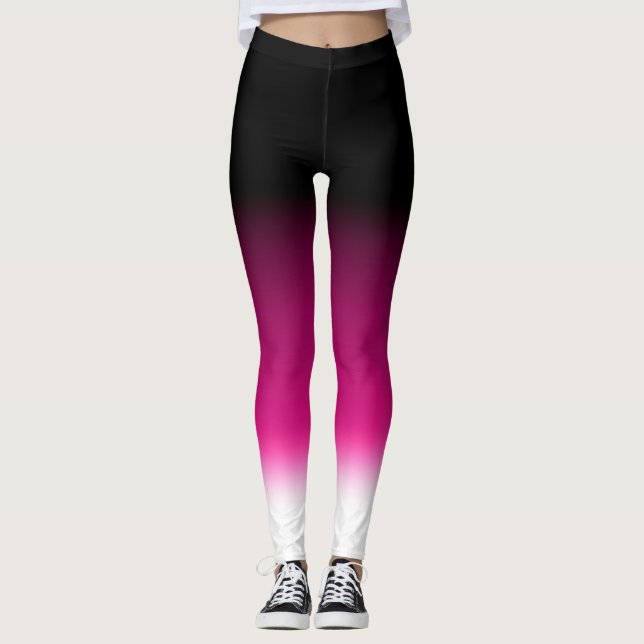 Legging Gradiente branco rosa burgundy (Frente)