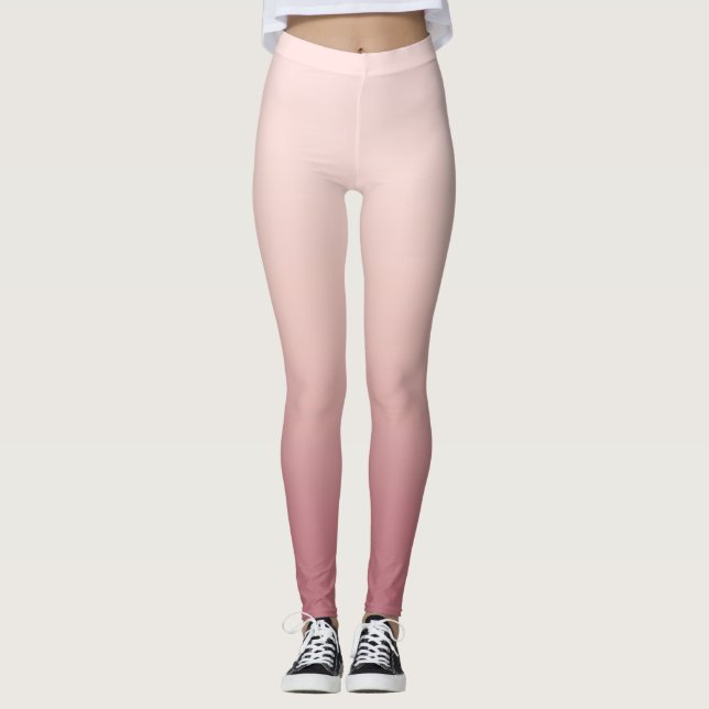 Legging Gradiente Cor-de-Rosa Cinzento (Frente)