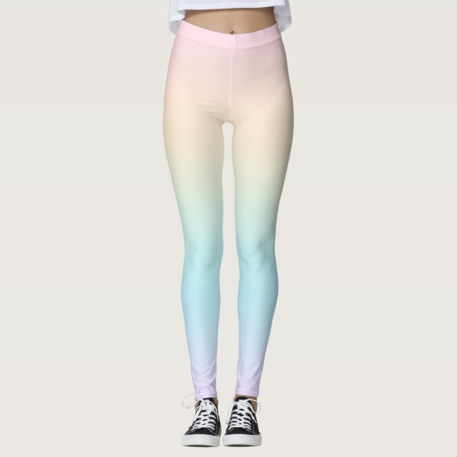 Legging Gradiente de cor do Pastel (Frente)