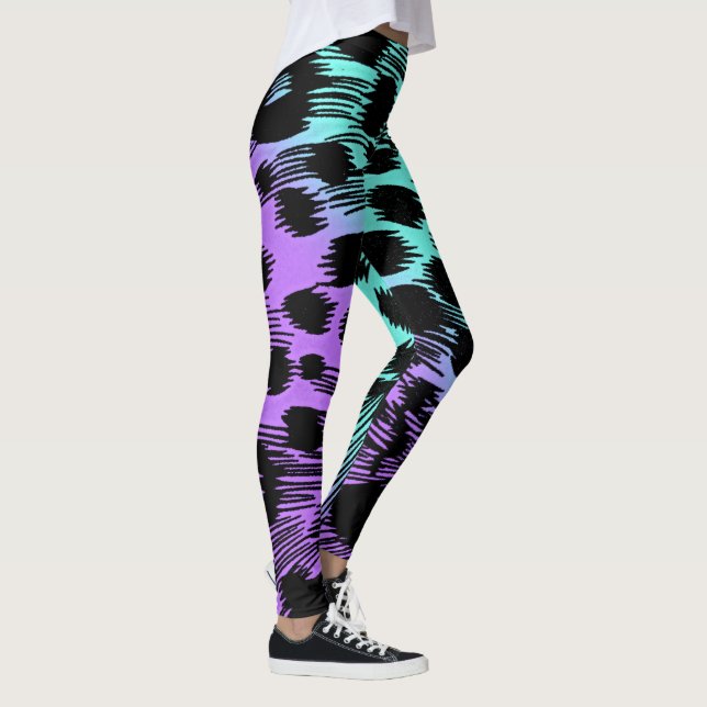 Legging Gradiente de Gato Selvagem (Direita)