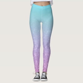 Legging Gradiente de Ombre Azul Púrpura Chic