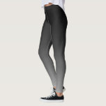Legging Gradiente de Ombre de Cinza Preta<br><div class="desc">Leggings de gradiente por leonbiência.</div>