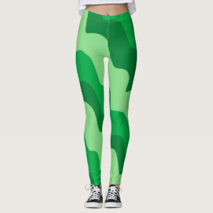 Legging Gradiente de ondas de oceano verde