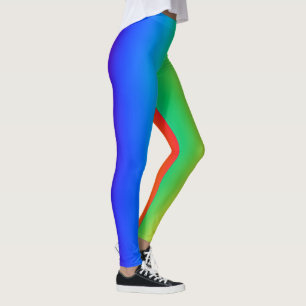 Legging Gradiente do arco-íris Sideways