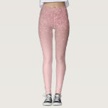 Legging Gradiente do Ombre Rosa Rosa Cinza Dourado Rosa Di<br><div class="desc">Esta design elegante e feminina é perfeita para a mulher de classe e na moda. Ele apresenta uma ombreira diagonal brilhante de rosa dourado cintilante impressa sobre um fundo cor-de-rosa pincelado. É uma tomada única da tendência de gradiente de brilho que é muito popular no momento. É um design de...</div>