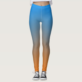 Legging Gradiente Laranja Azulado