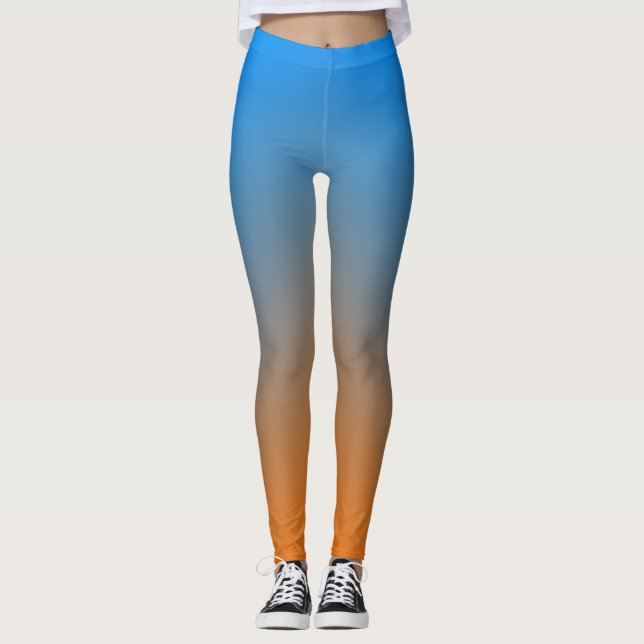 Legging Gradiente Laranja Azulado (Frente)