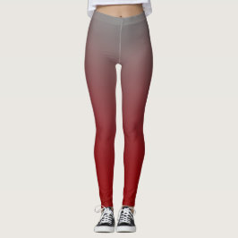 Legging Gradiente Moderno de Vermelho a Cinza