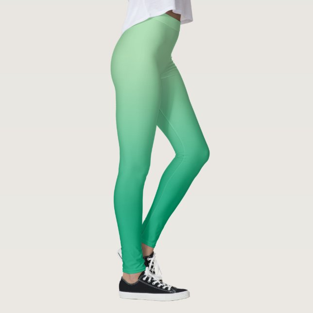 Legging Gradiente na moda claro para verde escuro (Direita)