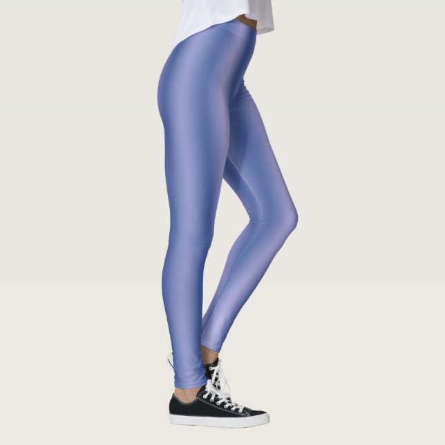 Legging gradiente ombre vertical de faixas azuis (Direita)
