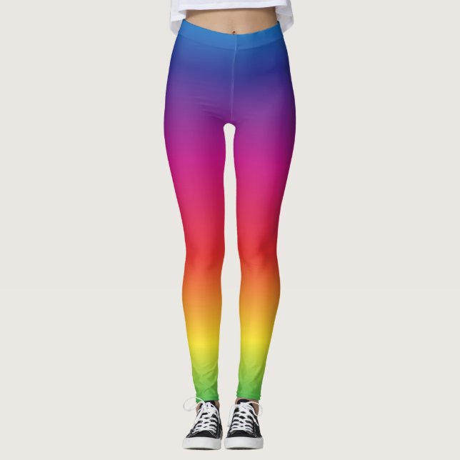 Legging Gradiente Orgulho gay Arco-Íris (Frente)