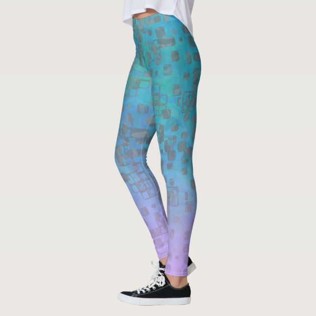 Legging Gradiente Pastel Geo Brilhante (Esquerda)