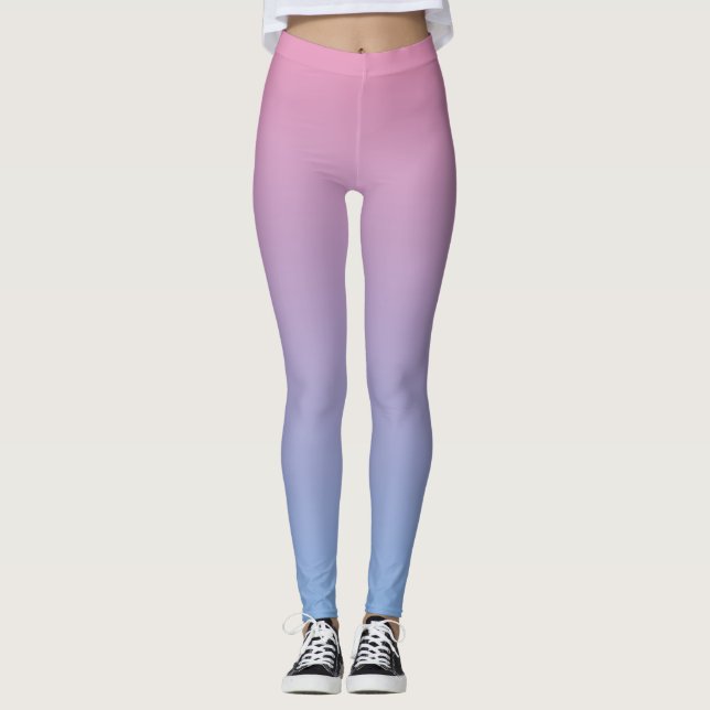 Legging Gradiente rosa e azul (Frente)