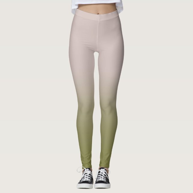 Legging Gradiente suave cores de verão moda cor simples (Frente)