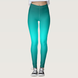 Legging Gradiente Teal Minimalista Ombre Ativo Ioga