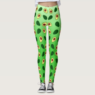 Legging Gradiente verde de verão da fatia de abacates