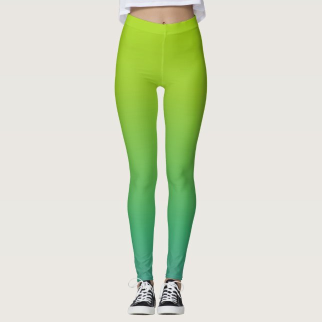 Legging Gradiente verde e azul (Frente)