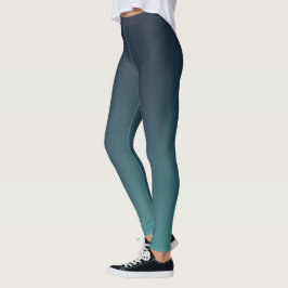 Legging Gradiente Verde Elegante Simples Para Ela